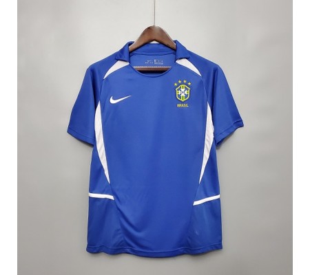 Brazil 2002 World Cup Away Blue Soccer Jersey